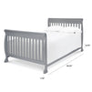 M4799G,The MDB Family,Twin/Full Size Bed Conversion Kit in Grey Finish