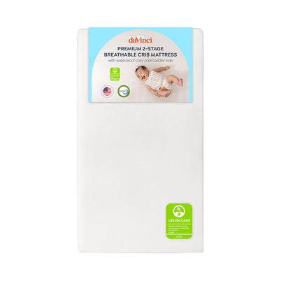 M53115W,DaVinci,Premium 2-Stage Breathable Crib Mattress with Waterproof Cozy Cool Toddler Side