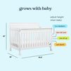 M5501W,DaVinci,Kalani 4-in-1 Convertible Crib in White Finish