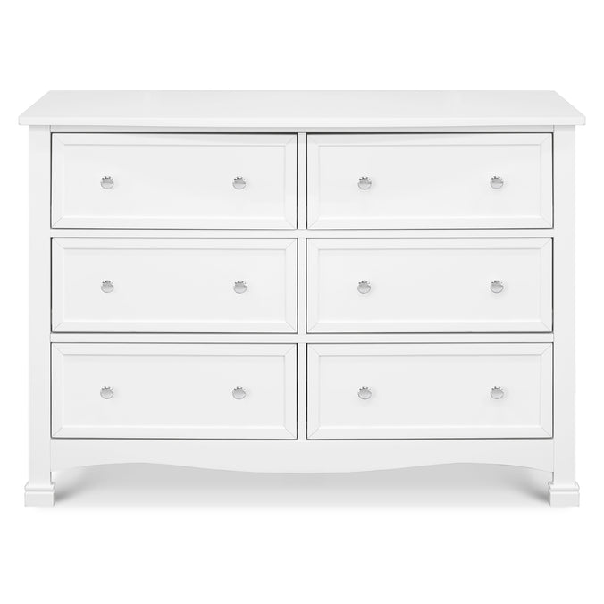 M5529W,DaVinci,Kalani 6-Drawer Double Wide Dresser in White Finish