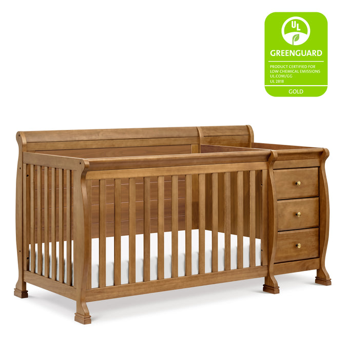M5582CT,DaVinci,Kalani 4-in-1 Convertible Crib & Changer in Chestnut
