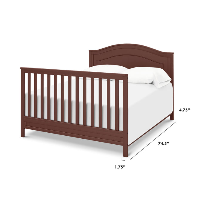 M5789CR,The MDB Family,Hidden Hardware Twin/Full Size Bed Conversion Kit in Crimson