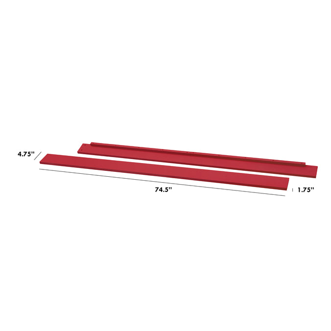 M5789TRD,The MDB Family,Hidden Hardware Twin/Full Size Bed Conversion Kit in Strawberry Red
