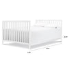 M5789W,The MDB Family,Hidden Hardware Twin/Full Size Bed Conversion Kit In White Finish