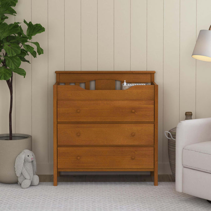 M5925CT,DaVinci,Hunter 3-Drawer Changer Dresser in Chestnut