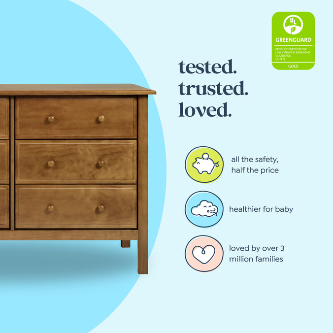 M5966CT,DaVinci,Hunter 6-Drawer Double Wide Dresser In Chestnut