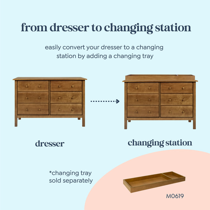 M5966CT,DaVinci,Hunter 6-Drawer Double Wide Dresser In Chestnut