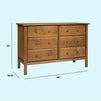 M5966CT,DaVinci,Hunter 6-Drawer Double Wide Dresser In Chestnut