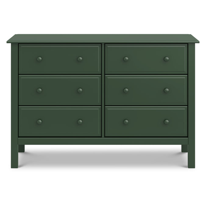 M5966FRGR,DaVinci,Hunter 6-Drawer Double Wide Dresser in Forest Green