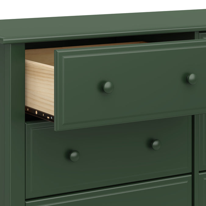 M5966FRGR,DaVinci,Hunter 6-Drawer Double Wide Dresser in Forest Green