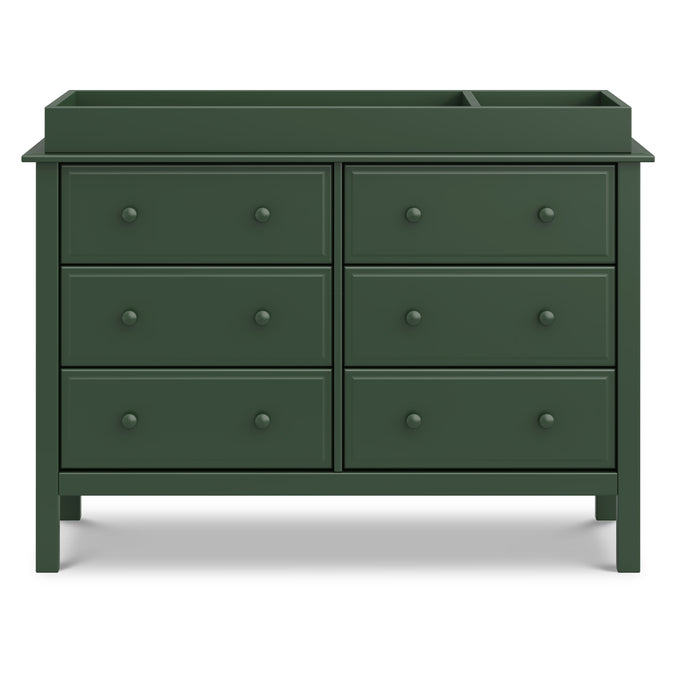 M5966FRGR,DaVinci,Hunter 6-Drawer Double Wide Dresser in Forest Green
