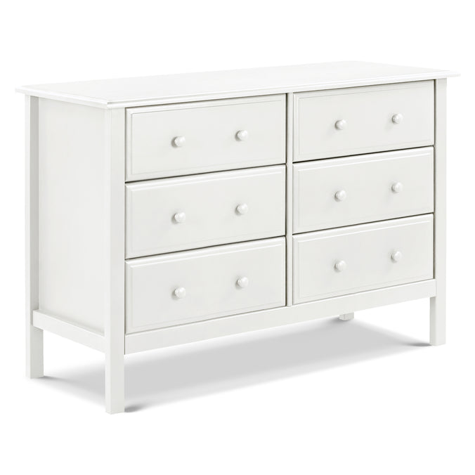 M5966W,DaVinci,Hunter 6-Drawer Double Wide Dresser in White Finish