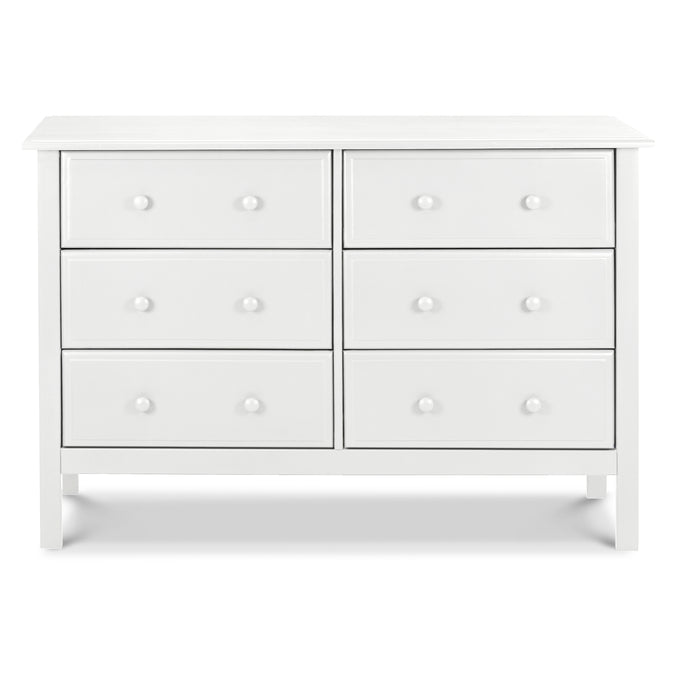 M5966W,DaVinci,Hunter 6-Drawer Double Wide Dresser in White Finish
