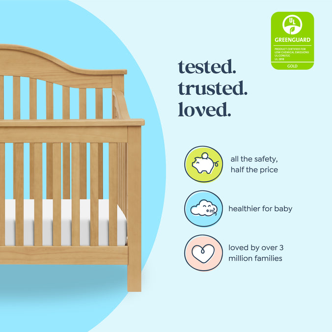 M5981HY,DaVinci,Jayden 4-in-1 Convertible Crib in Honey