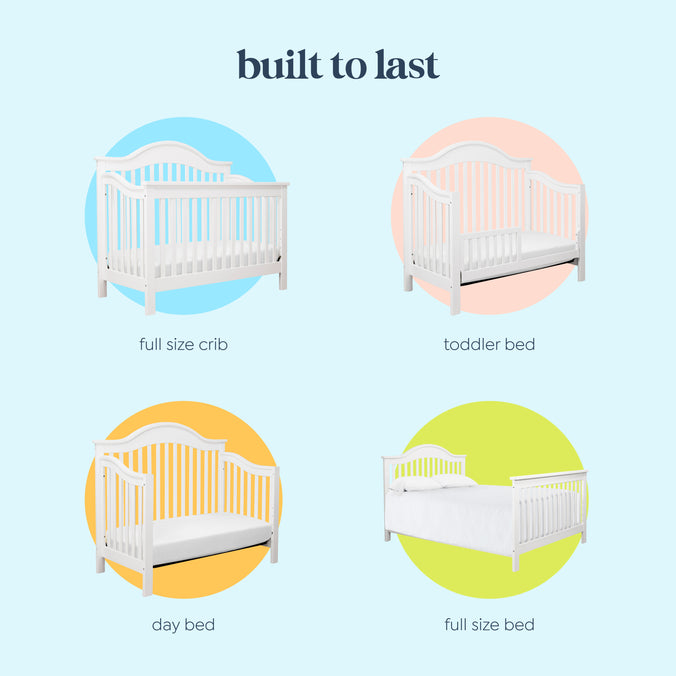 M5981W,DaVinci,Jayden 4-in-1 Convertible Crib in White Finish