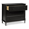 M7323E,DaVinci,Jenny Lind Spindle 3-Drawer Dresser in Ebony Black