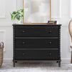 M7323E,DaVinci,Jenny Lind Spindle 3-Drawer Dresser in Ebony Black