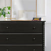 M7323E,DaVinci,Jenny Lind Spindle 3-Drawer Dresser in Ebony Black
