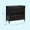 M7323E,DaVinci,Jenny Lind Spindle 3-Drawer Dresser in Ebony Black