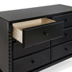 M7326E,DaVinci,Jenny Lind Spindle 6-Drawer Dresser in Ebony
