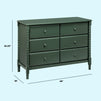 M7326FRGR,DaVinci,Jenny Lind Spindle 6-Drawer Dresser in Forest Green
