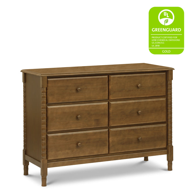 M7326L,DaVinci,Jenny Lind Spindle 6-Drawer Dresser in Walnut