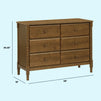 M7326L,DaVinci,Jenny Lind Spindle 6-Drawer Dresser in Walnut
