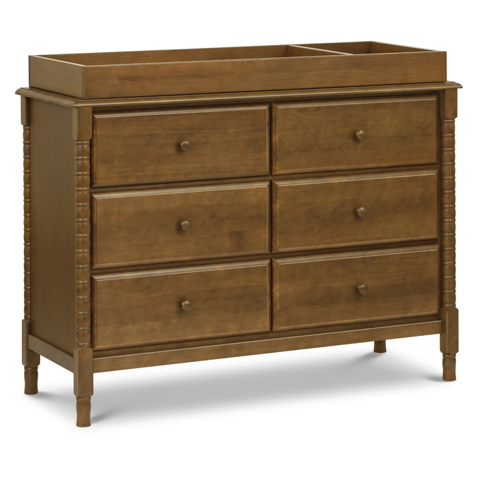 M7326L,DaVinci,Jenny Lind Spindle 6-Drawer Dresser in Walnut
