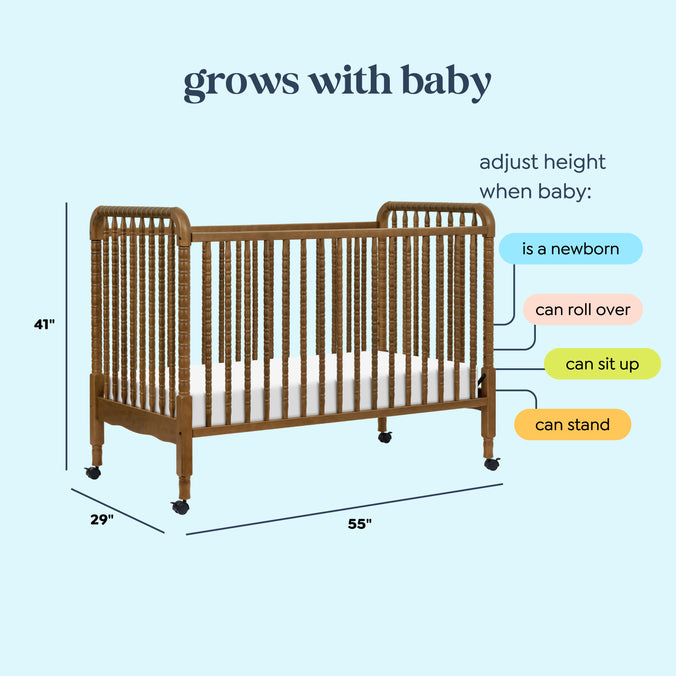 M7391L,DaVinci,Jenny Lind Stationary Crib in Walnut