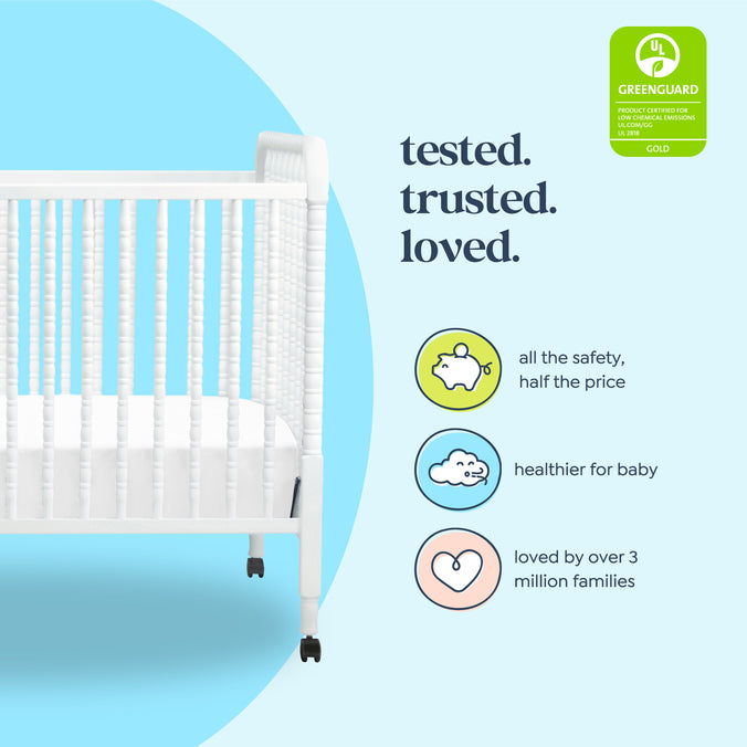 M7391W,DaVinci,Jenny Lind Stationary Crib In White Finish