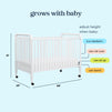 M7391W,DaVinci,Jenny Lind Stationary Crib In White Finish