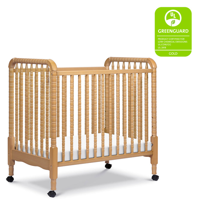 M7398HY,DaVinci,Jenny Lind 3-in-1 Convertible Mini Crib in Honey