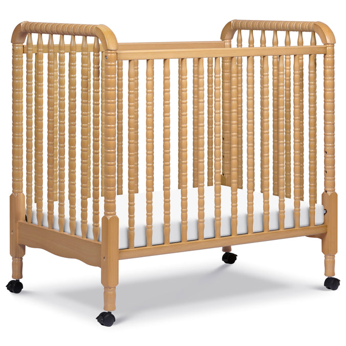 M7398HY,DaVinci,Jenny Lind 3-in-1 Convertible Mini Crib in Honey