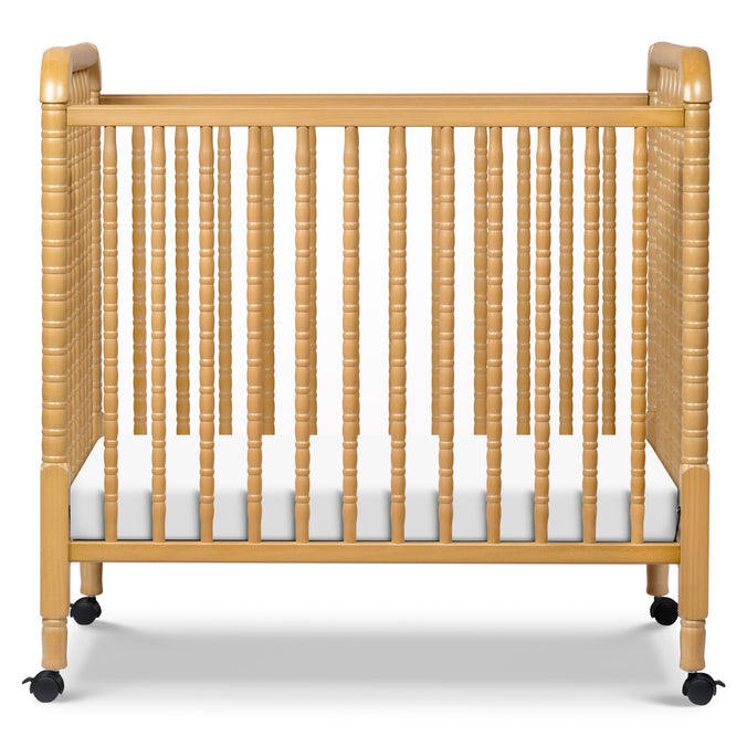 M7398HY,DaVinci,Jenny Lind 3-in-1 Convertible Mini Crib in Honey