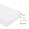 T29437,Babyletto,Plain White Quilted Muslin Changing Pad Cover in GOTS Certified Organic Cotton
