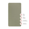 T29735MCA,Babyletto,Matcha Muslin Crib Sheet in GOTS Certified Organic Cotton