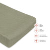 T29737MCA,Babyletto,Matcha Quilted Muslin Changing Pad Cover in GOTS Certified Organic Cotton