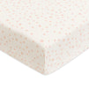 T31035IDS,Babyletto,Doodle Stars Organic Brushed Cotton Crib Sheet in Ivory with Dusty Rose Stars