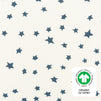 T31035IVS,Babyletto,Doodle Stars Organic Brushed Cotton Crib Sheet in Ivory with Navy Stars
