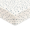 T31035IVS,Babyletto,Doodle Stars Organic Brushed Cotton Crib Sheet in Ivory with Navy Stars