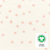 T31036IDS,Babyletto,Doodle Stars Organic Brushed Cotton Mini CribSheet in Ivory with Dusty Rose Stars