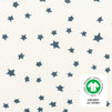 T31036IVS,Babyletto,Doodle Stars Organic Brushed Cotton Mini CribSheet in Ivory with Navy Stars