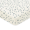 T31036IVS,Babyletto,Doodle Stars Organic Brushed Cotton Mini CribSheet in Ivory with Navy Stars