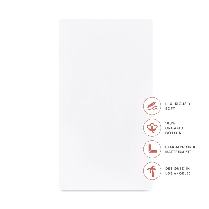 T32635BTW,Babyletto,Organic Brushed Cotton Crib Sheet in Bright White