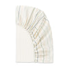 T33635ICS,Babyletto,Wonky Stripe Organic Brushed Cotton Crib Sheet in Ivory with Cool Multi-Color Stripes