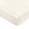 T33635IWS,Babyletto,Wonky Stripe Organic Brushed Cotton Crib Sheet in Ivory with Warm Multi-Color Stripes
