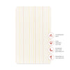 T33636IWS,Babyletto,Wonky Stripe Organic Brushed Cotton Mini CribSheet in Ivory with Warm Multi-Color Stripes