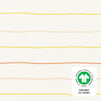 T33636IWS,Babyletto,Wonky Stripe Organic Brushed Cotton Mini CribSheet in Ivory with Warm Multi-Color Stripes