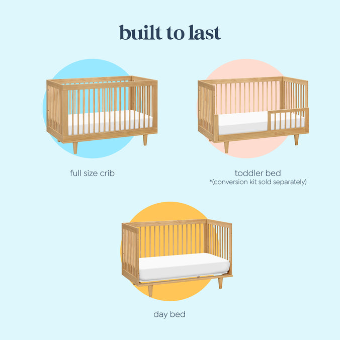 W4901HY,DaVinci,Marley 3-In-1 Convertible Crib in Honey