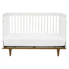 W4901WL,DaVinci,Marley 3-In-1 Convertible Crib in White Finish and Walnut Legs